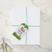 おもしろい&可愛いジャングルの動物アットパーティーワイルドワン ギフトタグ (より糸付き)