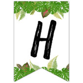 おもしろい&可愛いジャングルの動物アットパーティーワイルドワン バンティングフラッグ (第2の旗)