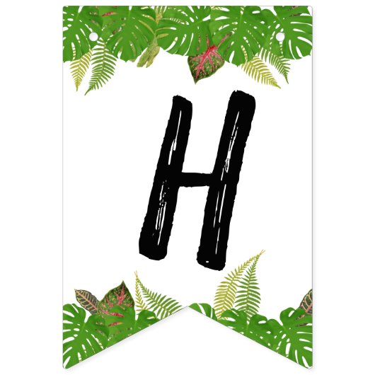 おもしろい&可愛いジャングルの動物アットパーティーワイルドワン バンティングフラッグ (第2の旗)