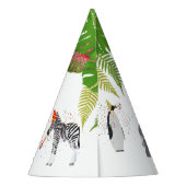 おもしろい&可愛いジャングルの動物アットパーティーワイルドワン パーティーハット (裏面)