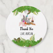 おもしろい&可愛いジャングルの動物アットパーティーワイルドワン フェイバータグ (正面)