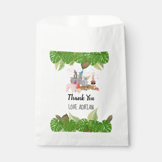 おもしろい&可愛いジャングルの動物アットパーティーワイルドワン フェイバーバッグ (正面)