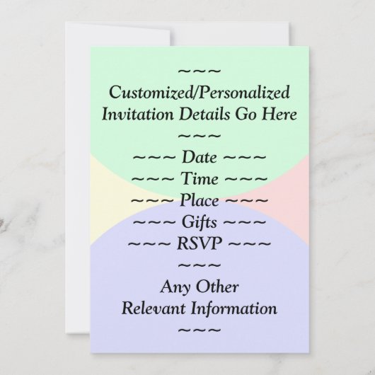 おもしろい、基本的な「96番目の誕生日」誕生日招待状 招待状 (裏面)