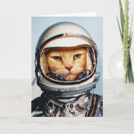 おもしろい「宇宙猫」誕生日 カード