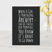 おもしろい 弓道 カード 女性・ティーン女子のための 彼女のアーチャー (黄色い花)