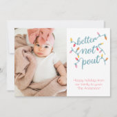 おもしろい 怒るな 子供の写真 シーズンカード (正面)