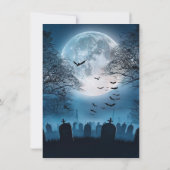 おもしろい、怖いハロウィーン招待状 招待状 (裏面)