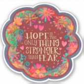 おもしろい、恐怖フローラの鼓舞よりも強い希望 シール (正面)