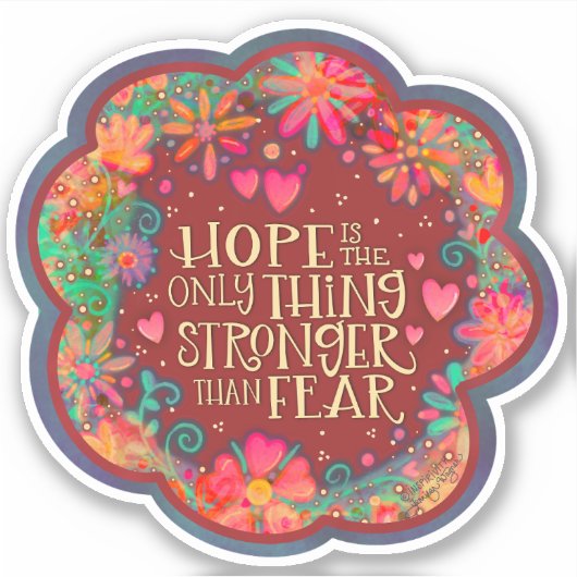 おもしろい、恐怖フローラの鼓舞よりも強い希望 シール (正面)