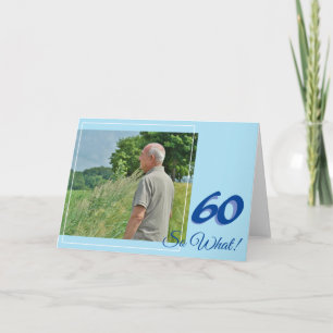 おもしろい 感動的な あなたの写真を追加 60歳の誕生日 カード