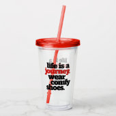 おもしろい/感動的人生は旅だ… アクリルタンブラー (裏面)