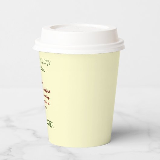 おもしろい 感動的 紙コップ (左)