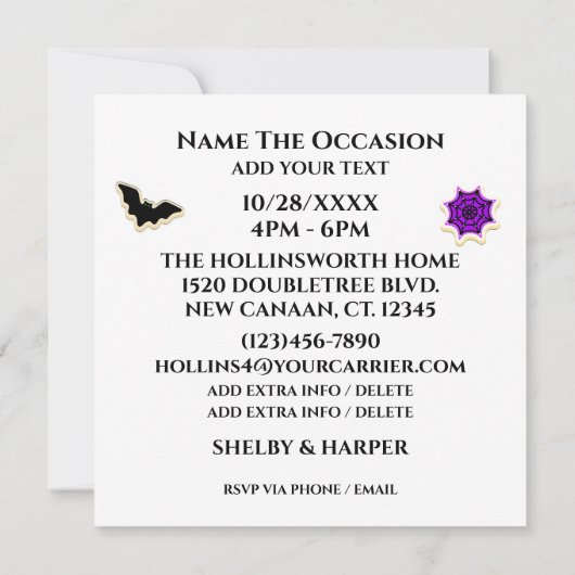 おもしろい 招待状 (裏面)