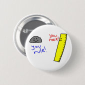 "おもしろい、支配します"プロダクトを揺れます 缶バッジ (正面&裏面)