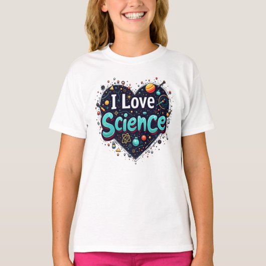 おもしろい&教育用TシャツI Love Science T-Shirt Tシャツ (正面)
