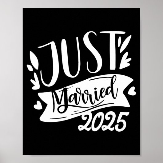 おもしろい！新婚2025 かわいい花嫁と新郎の結婚 ポスター (正面)