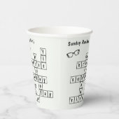 おもしろい「日曜日の準備！」 クロスワードブラック眼鏡フレーム 紙コップ (右)