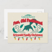 おもしろい、旧老ファッションドグリスウォルド家族クリスマス シーズンポストカード (正面/裏面)