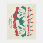 おもしろい、旧老ファッションドグリスウォルド家族クリスマス フリースブランケット (正面)