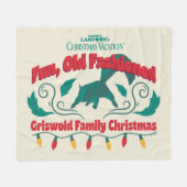おもしろい、旧老ファッションドグリスウォルド家族クリスマス フリースブランケット (正面(横))