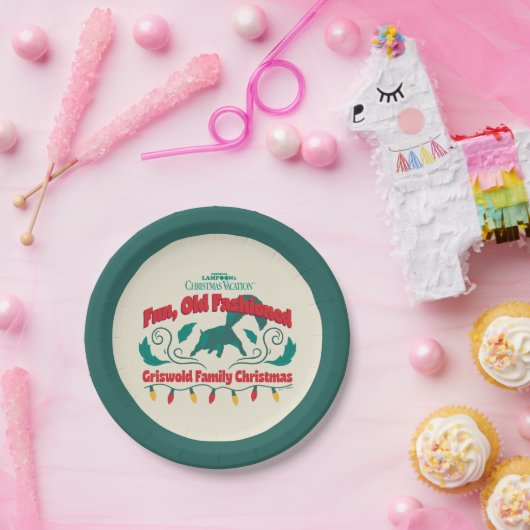 おもしろい、旧老ファッションドグリスウォルド家族クリスマス ペーパープレート (パーティー)