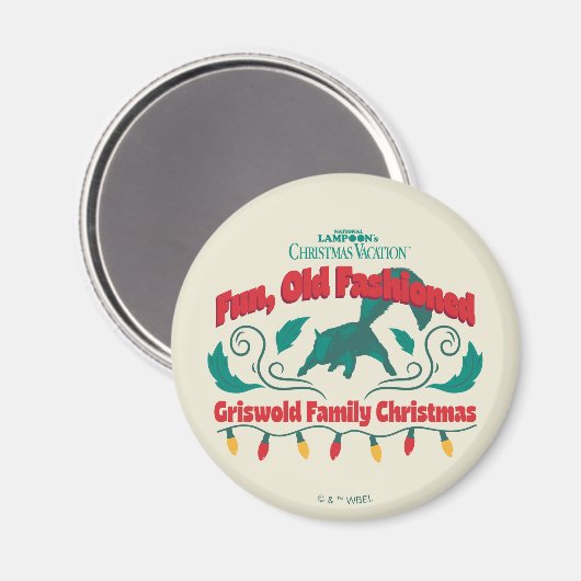 おもしろい、旧老ファッションドグリスウォルド家族クリスマス マグネット (正面/裏面)