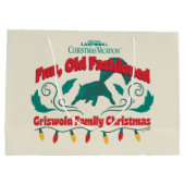 おもしろい、旧老ファッションドグリスウォルド家族クリスマス ラージペーパーバッグ (裏面)