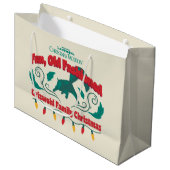 おもしろい、旧老ファッションドグリスウォルド家族クリスマス ラージペーパーバッグ (正面アングル)