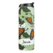 おもしろい(昆虫)オオカバマダラ、モナーク蝶の名前グリーン タンブラー (回転左)