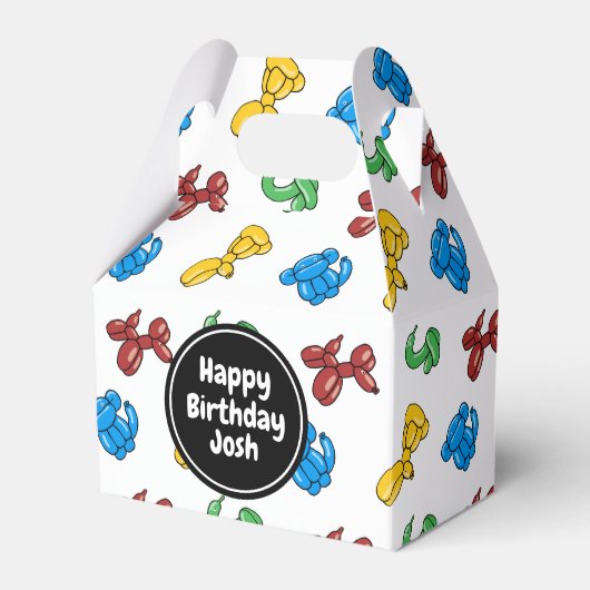 おもしろい、明るいバルーン動物のデザイン フェイバーボックス (正面サイド)