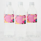 おもしろい、明るいピンクのカップケーキ –  ペットボトルラベル (ボトル)