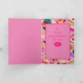 おもしろい、明るいピンクのカップケーキAny Age誕生日カード カード (内部)