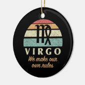 おもしろい《星座》乙女座〔占星術の〕十二宮図規則 セラミックオーナメント (左)