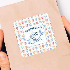 おもしろい「最後のスプラッシュ」テーマパーソナライズされたバチェロレッテ スクエアシール