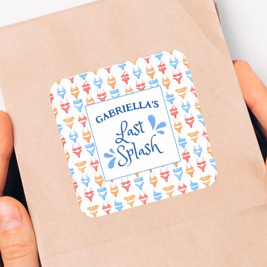 おもしろい「最後のスプラッシュ」テーマパーソナライズされたバチェロレッテ スクエアシール