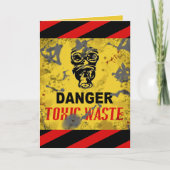 おもしろい「有毒廃棄物」アダルト誕生日 カード (正面)
