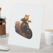 おもしろい,柴犬,バイク,犬,操り人形,男, 台座サイン (インサイチュ)