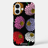 おもしろい《植物》百日草花デザイン パーソナライズされた Case-Mate iPhoneケース (裏面)