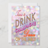 おもしろい、気のあるそぶりをしたおよびカラフルバチェロレッテ 招待状 (正面)