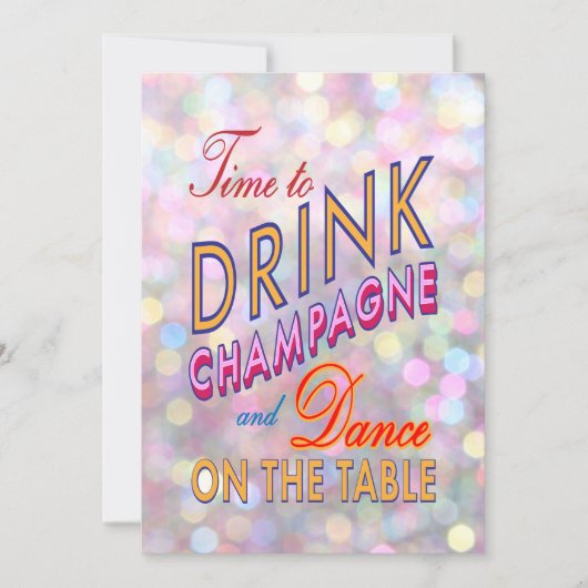 おもしろい、気のあるそぶりをしたおよびカラフルバチェロレッテ 招待状 (正面)