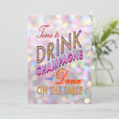 おもしろい、気のあるそぶりをしたおよびカラフルバチェロレッテ 招待状 (スタンド正面)