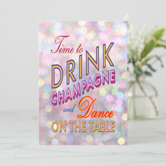 おもしろい、気のあるそぶりをしたおよびカラフルバチェロレッテ 招待状 (スタンド正面)