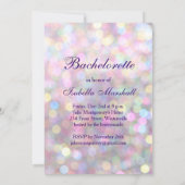 おもしろい、気のあるそぶりをしたおよびカラフルバチェロレッテ 招待状 (裏面)