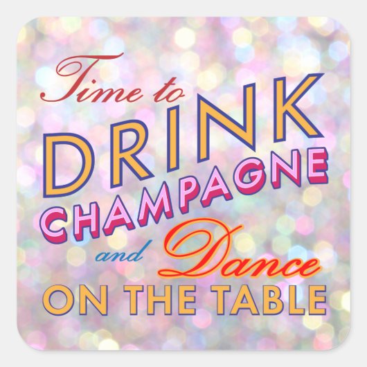 おもしろい、気のあるそぶりをしたステッカラフルカー スクエアシール (正面)