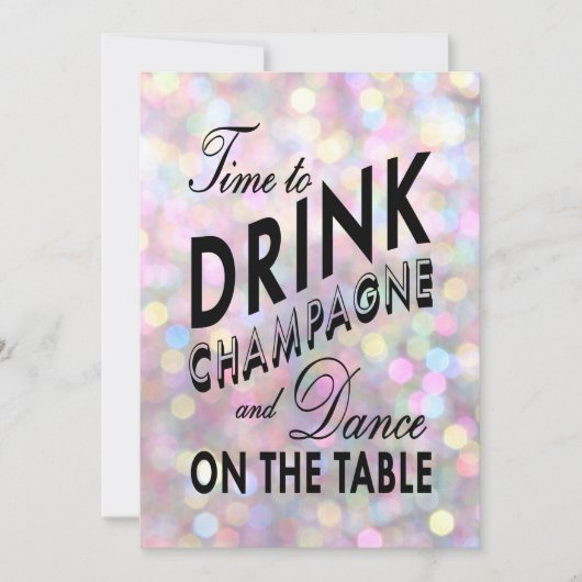 おもしろい&気のあるそぶりをした婚約招待状 招待状 (正面)