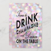 おもしろい&気のあるそぶりをした婚約招待状 招待状 (正面/裏面)