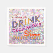 おもしろい、気のあるそぶりをした&ナカラフルプキン スタンダードカクテルナプキン (正面)