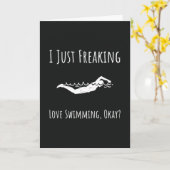 おもしろい 水泳 カード 水泳チーム 選手 スポーツ (黄色い花)