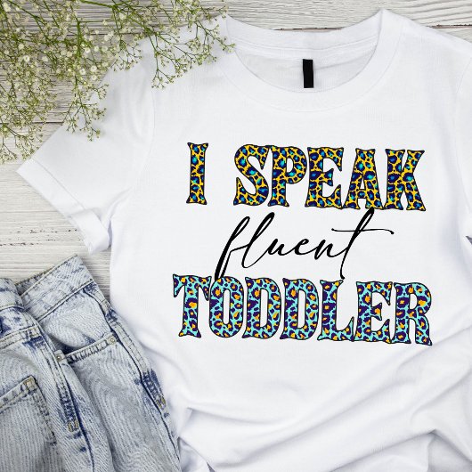 おもしろい「流暢な話幼児」お母さんTシャツ Tシャツ