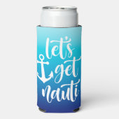 おもしろい 海の上のナウティ バチェロレッテパーティー スリム缶クーラー (Seltzer裏面)